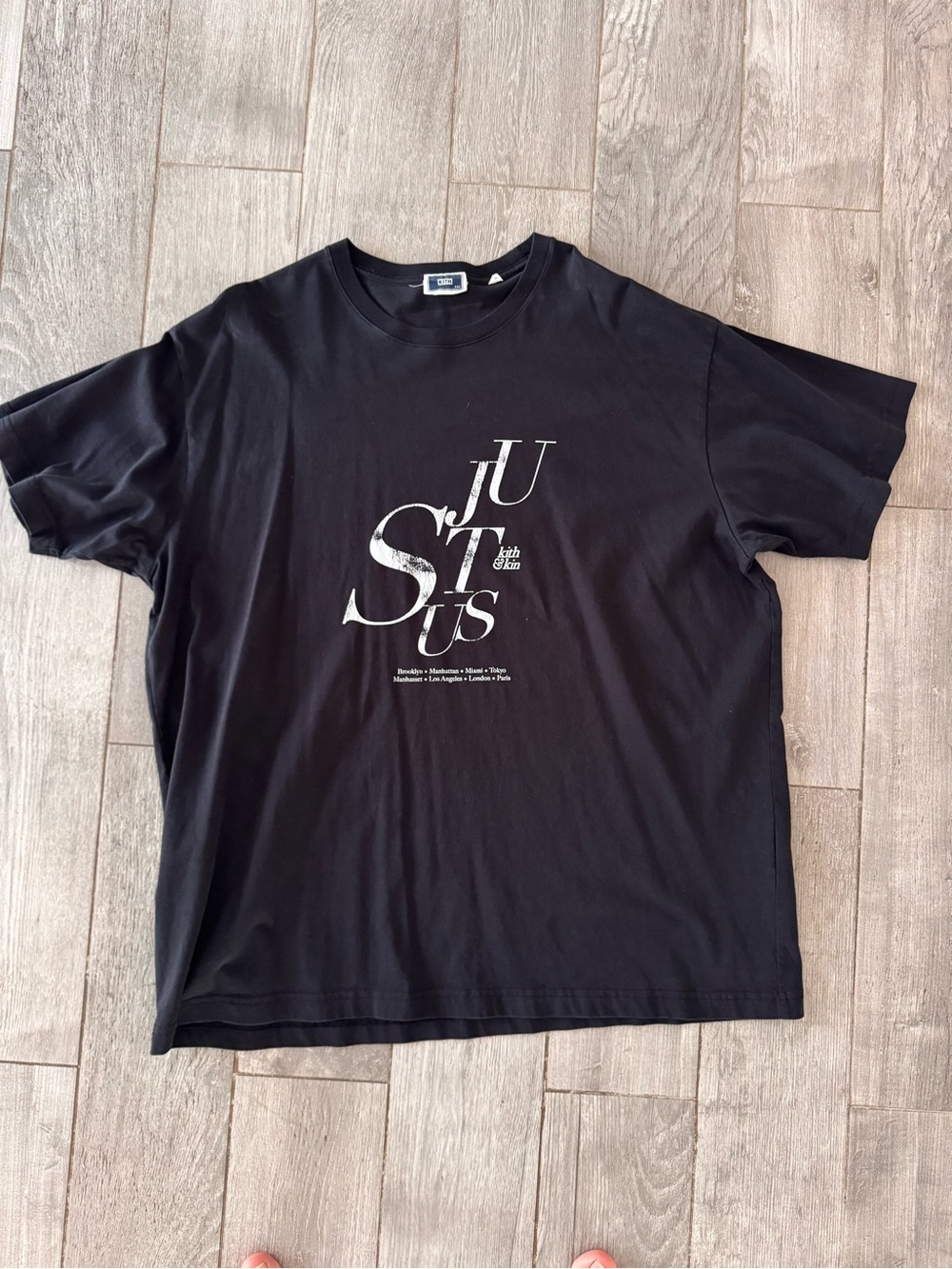 Kith Just Us Black Graphic Crewneck T-Shirt
